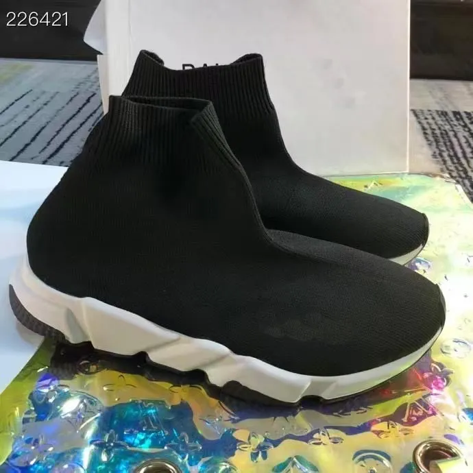 Designer sokken Casual schoenen Platform heren vrouw glanzende gebreide snelheidstrainer runner sneaker sok schoen master reliëf dames Sneakers BBB snelheden laarsjes Parijs 35-45