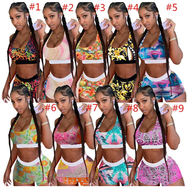 Mode Femmes Maillots De Bain Lettre Designer Bikini Costume Sans Manches Gilet Réservoirs + Shorts 2 Pièces Tenues Maillot De Bain À Séchage Rapide Été Beachwear Attirer L'attention XS-XL