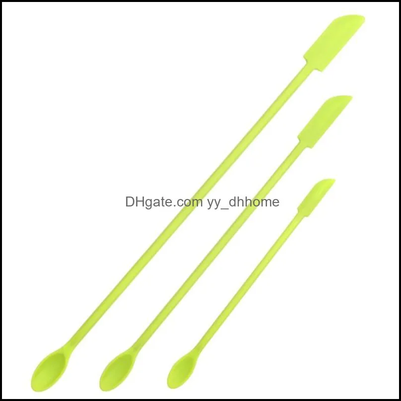 new baking product silicone mini spatula set lengthened cosmetic bottle jam double-head scraper kitchen cake tool accessories paa11999