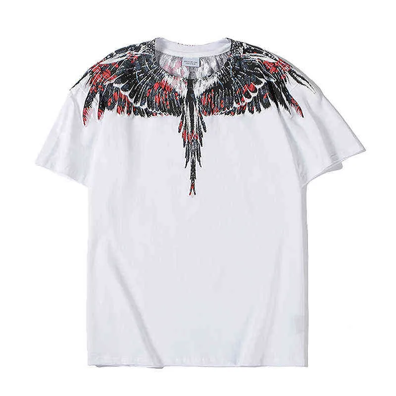 modemärke MB Short Sleeve Marcelo Classic Jersey Burlon Phantom Wing T-shirt Färgfjäder Lightning Blad Par Half T-Shirtqubf