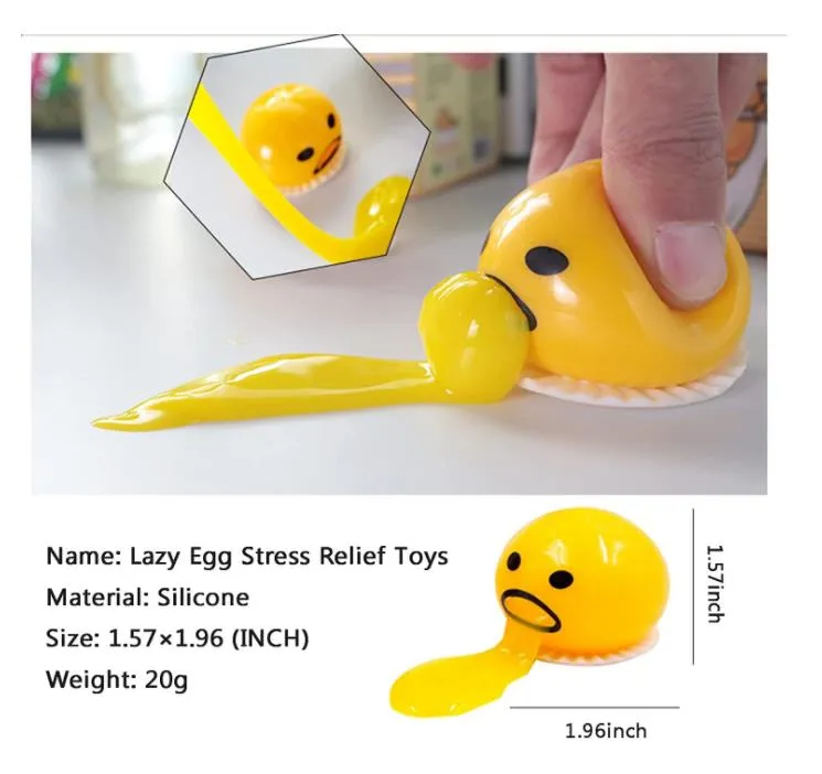 Décompression Vomir Balle Jouet Vomissement Jaune Doeuf Balles Anti Stress  Sucer Paresseux Slime Soulagement De Lanxiété Stress Jaune Avec Boîte De  Vente Au Détail Du 1,38 €