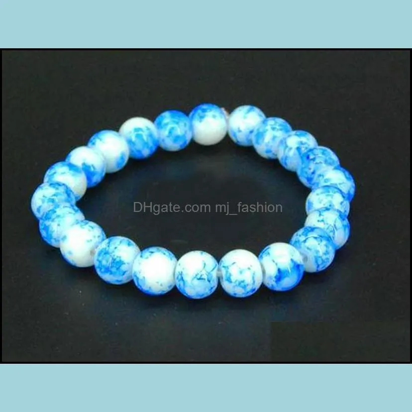 Bracelets porte-bonheur Perles de verre cristal Beautif Bracelets Bracelets Drop Delivery 2021 Bijoux Mjfashion Dhzgn