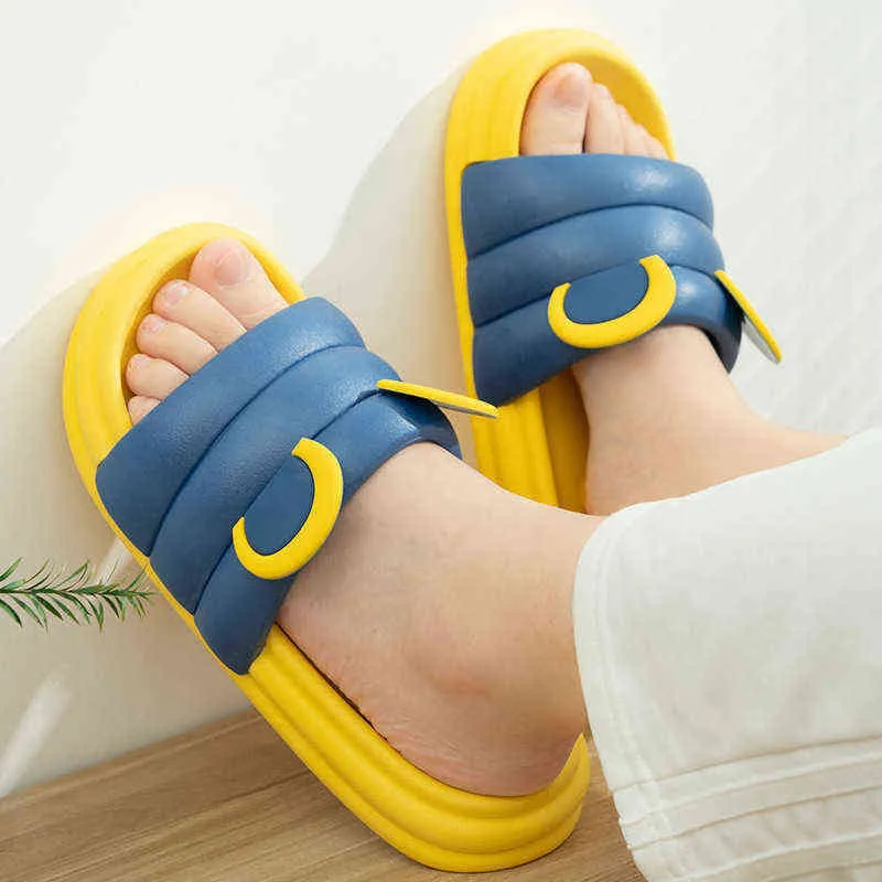 Slippers slides beach shoes cute bear ear home indoor slippers non-slip soft sole couple sandals
