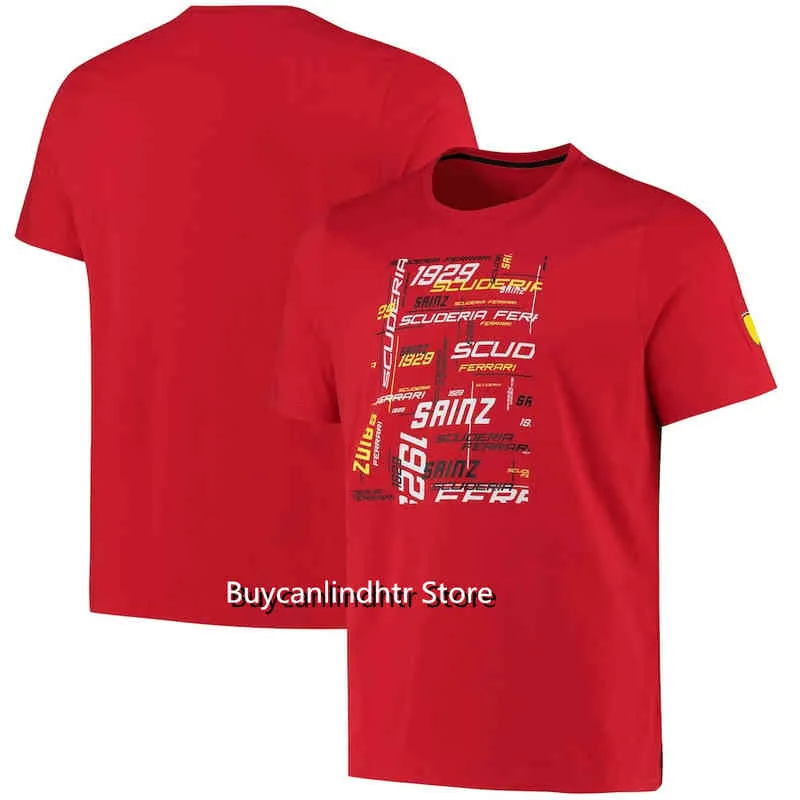 Camiseta F1 Camiseta Camisa do polo com a mesma impressão personalizada do nome da impressão 2022 novos produtos