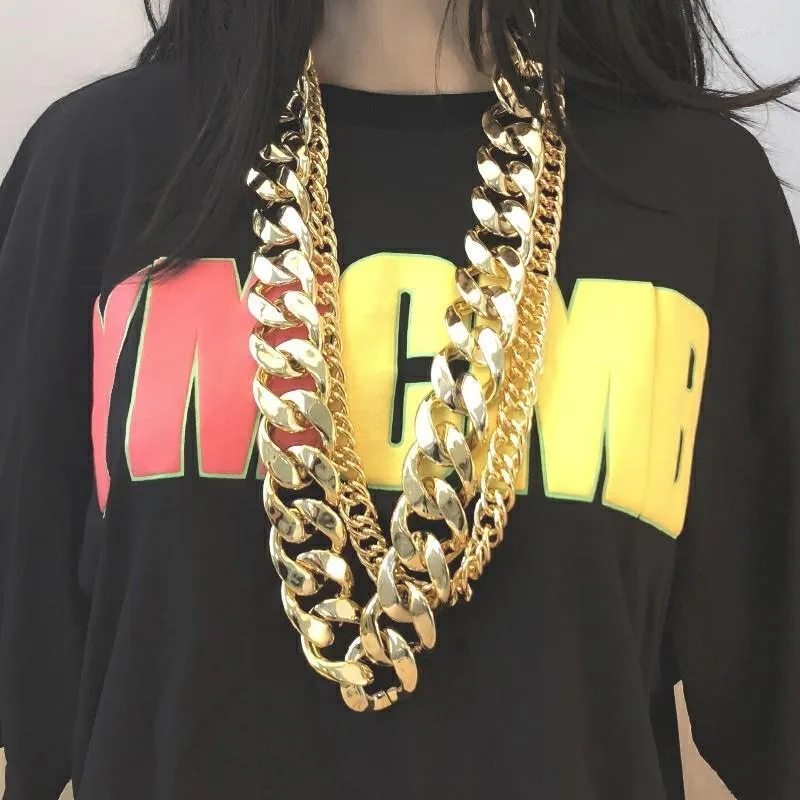 Handmade Womens Hip Hop Jewelry: Large Acrylic CCB Chain Necklace With ...
