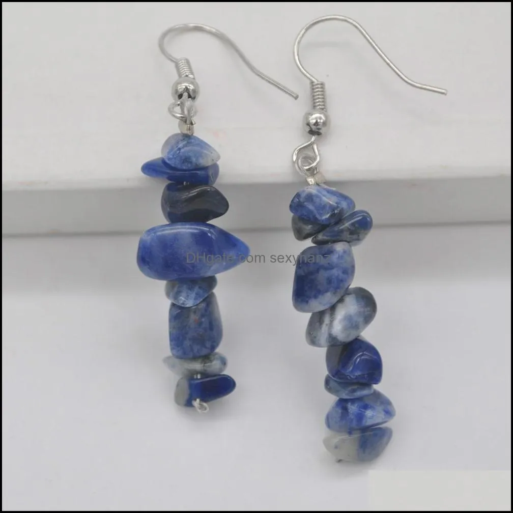 natural lucky handmade brazilian sodalite beads gem earrings jewelry