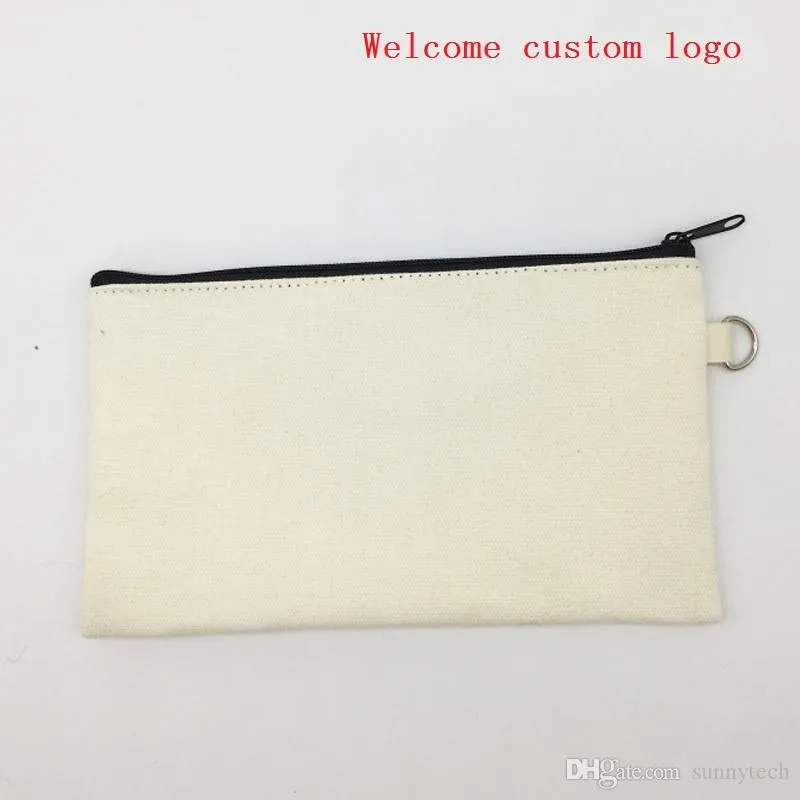 19.5x11cm Lona Zipper Lápis Capas Penmas Pay Algodão Sacos Cosméticos Makeup Bags Saco de Embraiagem Do Telefone Custom Logo LX1368