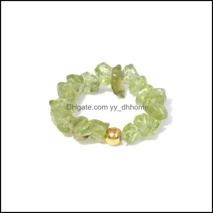 natural chip stone rings for women men turquois amethysts green aventurine handmade wedding party finger ring