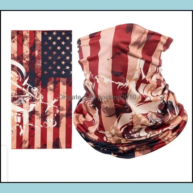 america flag cycling masks sports mask scarf motorcycle scarves outdoor half face mask fashion cycling head scarf wy724yhm