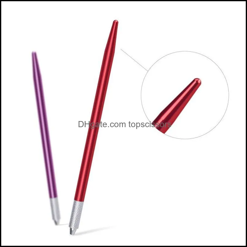 Tamax TP005 Semi Permanent Makeup Microblading Needle Pen Embroidery Tattoo Handmake Pen For Eyebrow Lips Flex Round Blades