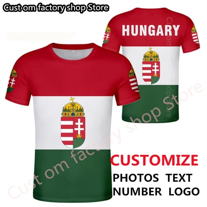 Венгрия футболка DIY Бесплатное название номера мужчины женщины Jok