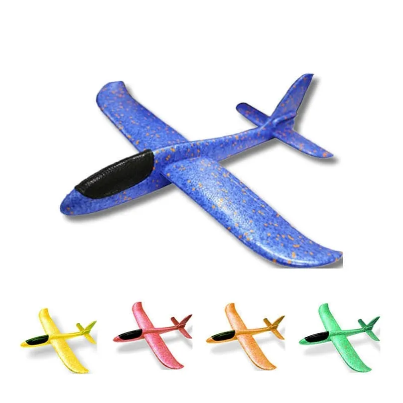 10pcs/lot Toys for Children 48 CM Hand Throw Airplane EPP Foam Fly Glider Planes Model Aircraft Outdoor Fun Party Game 211026