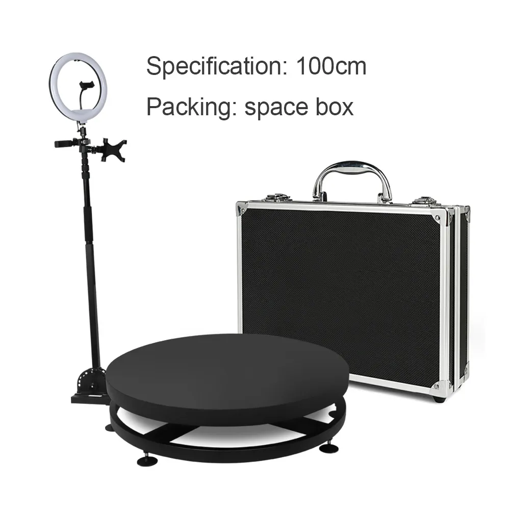 100cm 360 Photo Booth Studio Prop Video Automatic Machine Photobooth Shooting Photography Turntable Platform Rotating Display Stand