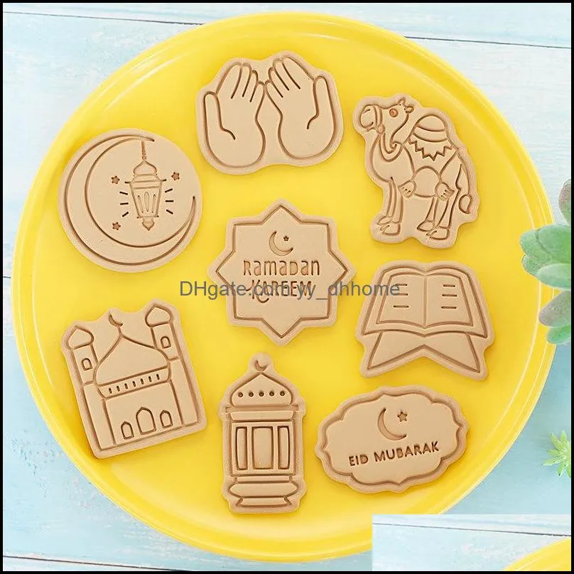 Eid DIY Cookie Mould Eid Mubarak Decor Islamic Muslim Party Supplies Cookie Tools Ramadan Kareem Eid Event Decora Cake Tool by sea