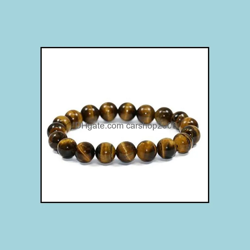 JLN Power Beads Bracelet Semi Precious Gems Amazonite Hematite Lapis Stone Elastic Rope Stretch Bracelet Gift For Man Woman