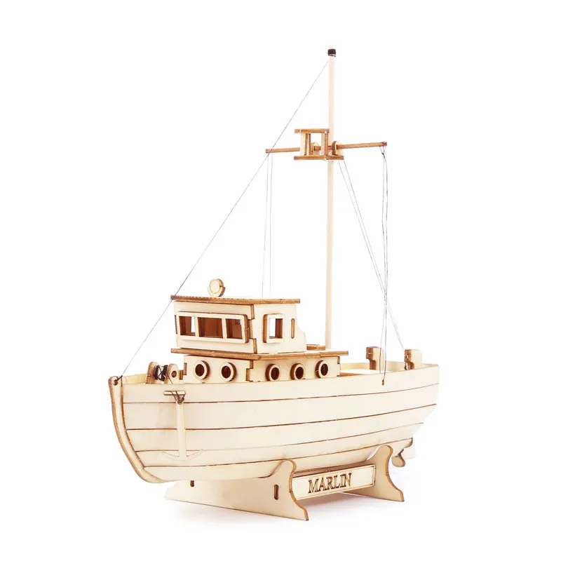 3D Wooden Sailboat Fishing Wooden Boat Building Kit DIY Mechanical Toy For  Kids And Adults From Jiao09, $18.36