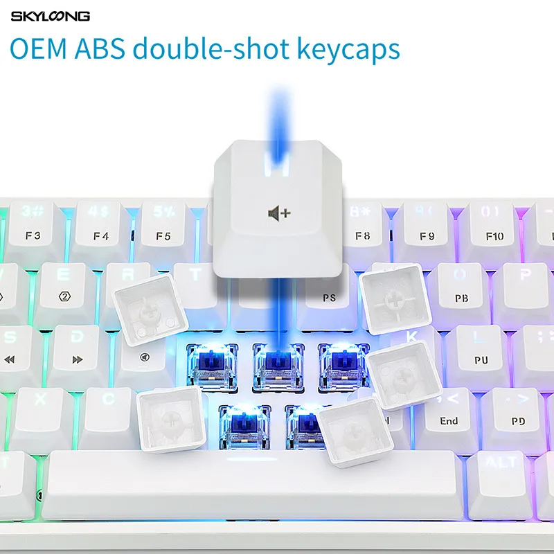 61-Key USB Gaming Keyboard: RGB Backlit Mechanical Keyboard