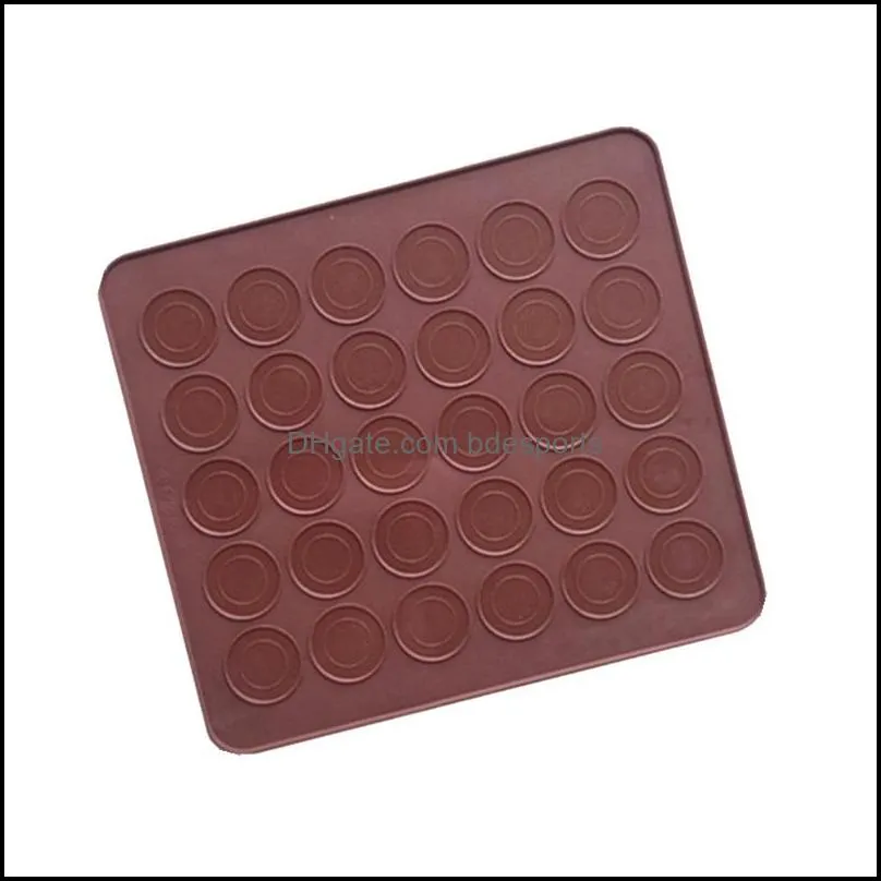 30 48 Hole Silicone Baking Pad Mould Oven Macaron Non-stick Mat Pan Pastry Cake Tools