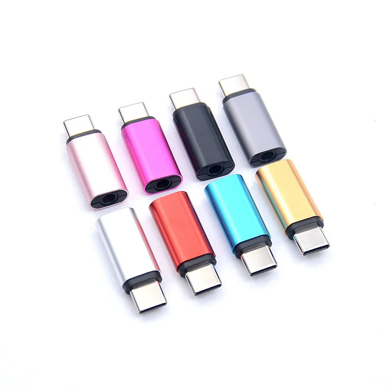 USB Type C to 3.5mm Headphone Jack Adapter Male to Female AUX Audio Stereo Earphone Headset Converter Adapters for Huawei Xiaomi Android Phone iPad