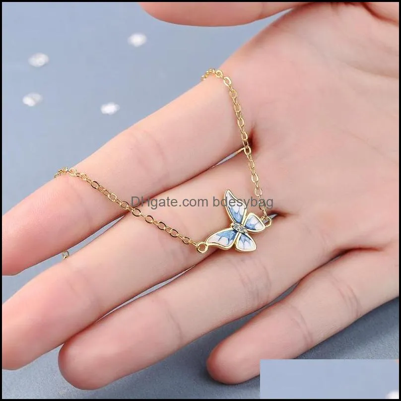 charm bracelets todorova gold color butterfly pendant bracelet for women korean simple chian elegant birthday party jewelrycharm