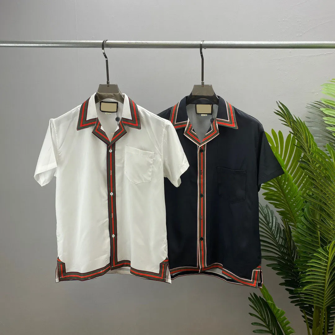 Camisetas masculinas gola redonda bordada e estampada estilo polar estilo verão com street pure cotton w36