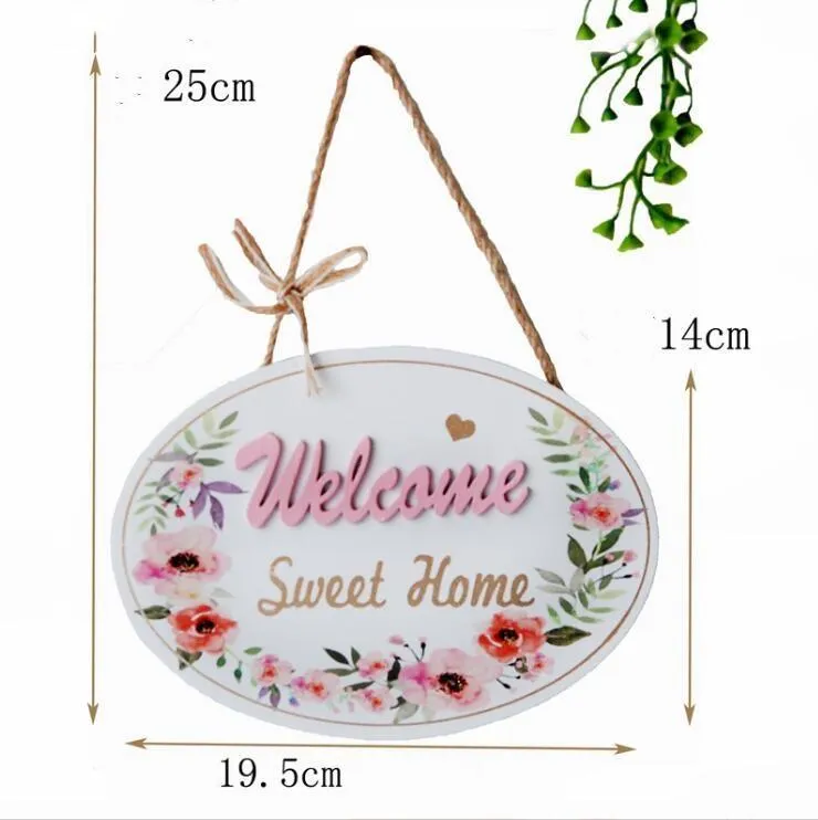 Welcome to Our Home Wooden Sign Novelty Items Hanging Decoration Rustic Farmhouse Front Porch Signs Decor