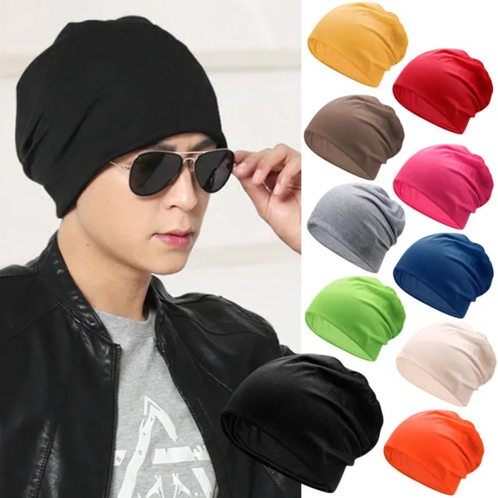 Cappello da berretto alla moda da uomo da donna Sottile berretto da teschio slouchy elasticizzato morbido hip-hop