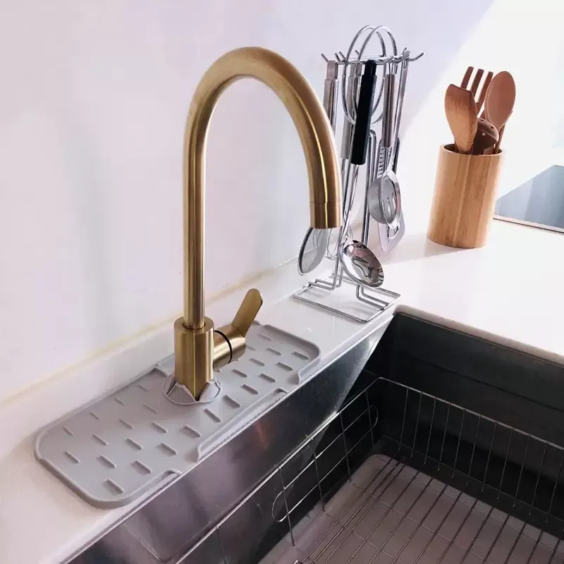 Silicone Faucet Mat Faucet Water Catcher Mat Kitchen Faucet Sink Splash  Guard C2