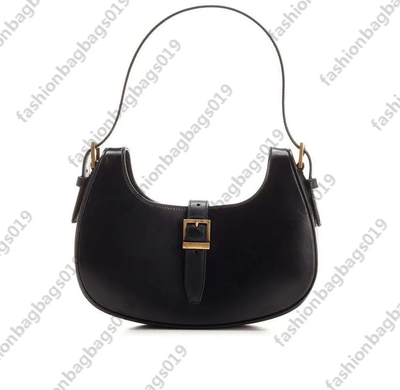 Shiny Leather Crossbody Bag - Fashionable Hobo Tote with Magnetic Gold Buckle Closure for Women's Everyday Use