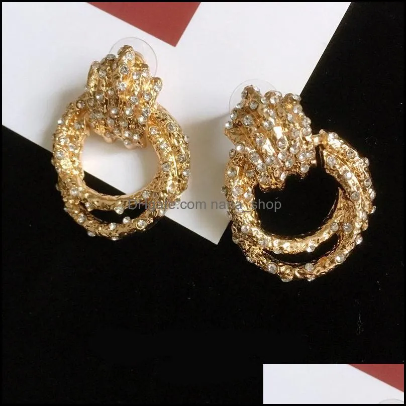 DHL Fashion Jewelry Findings Stud Earrings Jewelry for Women Charm Round Geometric Gold Earrings Jewelry Gift Earring Back