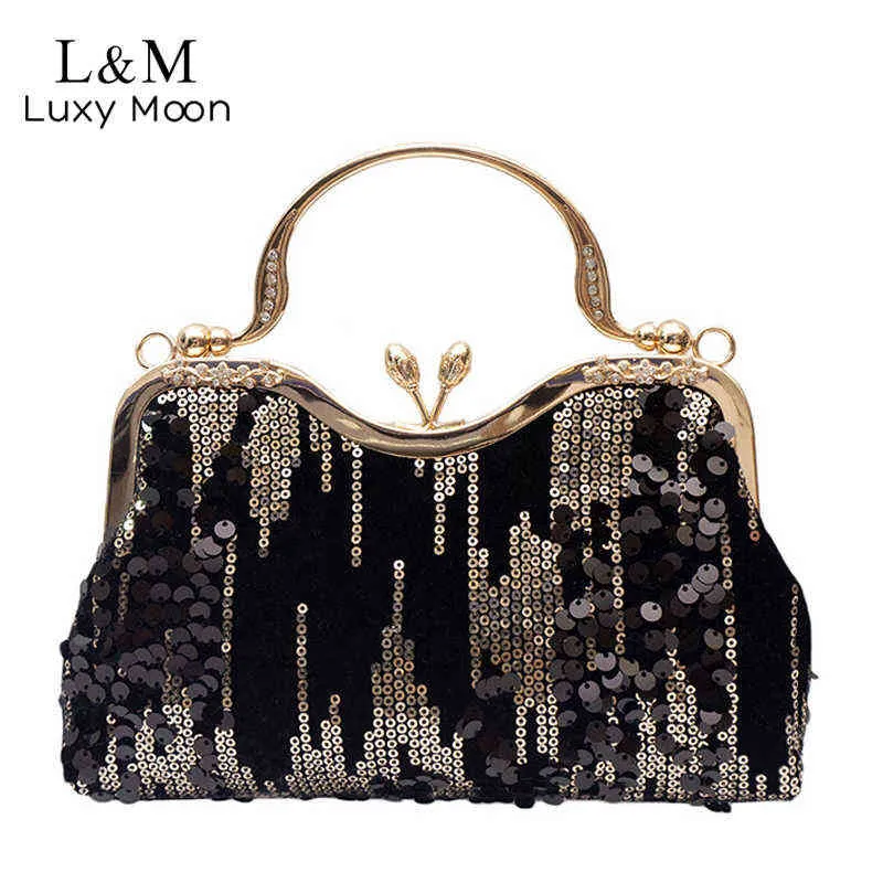 Sacs de soirée Femmes Sequin pochette sac à main de mariage sac de soirée jour élégant dames sac à main de luxe concepteur sac à main pour la fête de mariage Bolsa X728h 220318