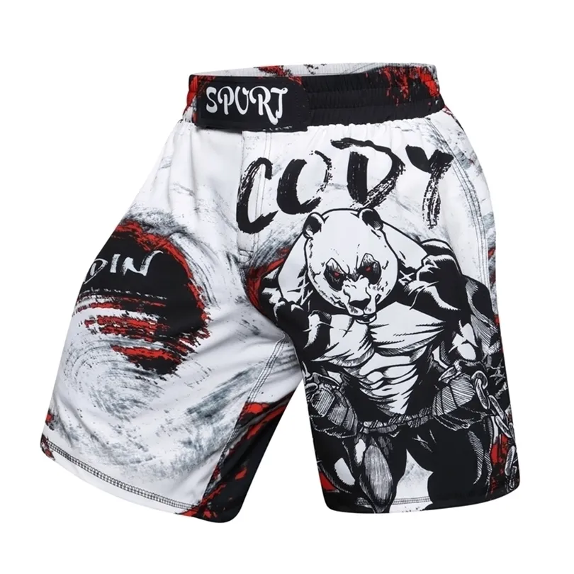 Zupełnie nowe męskie spodnie siłowni 3D MMA Shorts Fitness Oddychający Orangutan Pant Szybkie suche spodenki Mężczyźni Korpty T200512