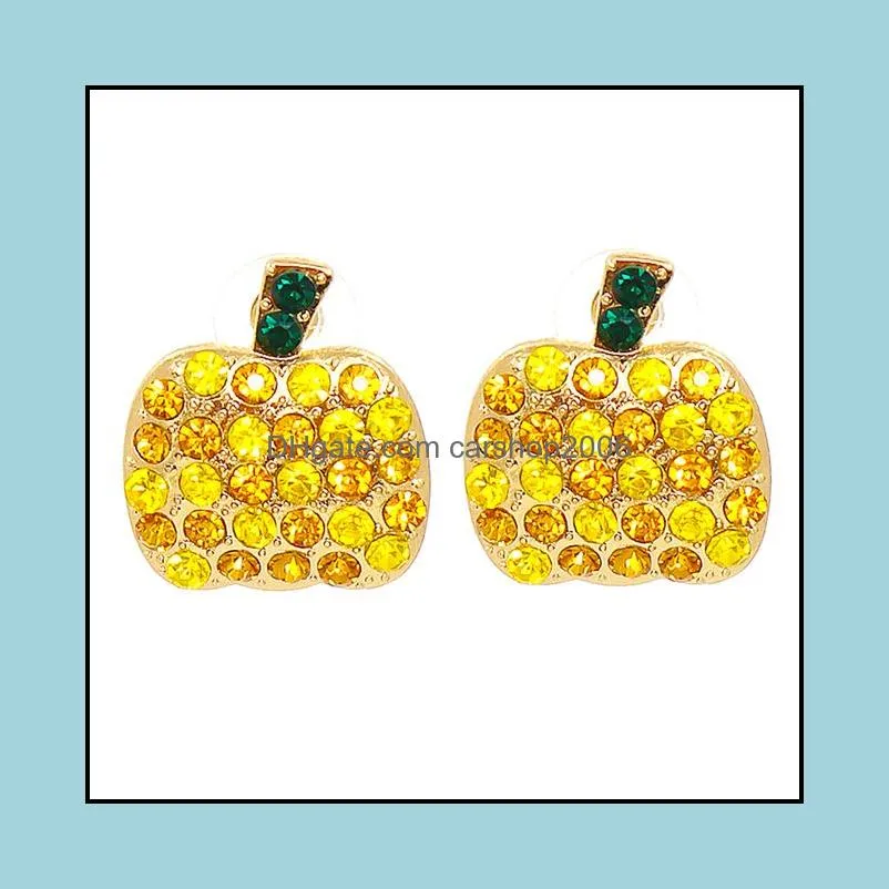 2021 Halloween Pumpkin Lamp Earring Crystal Drop Earrings For Women Dangle Earrings Statement Jewelry Party Dress Gifts
