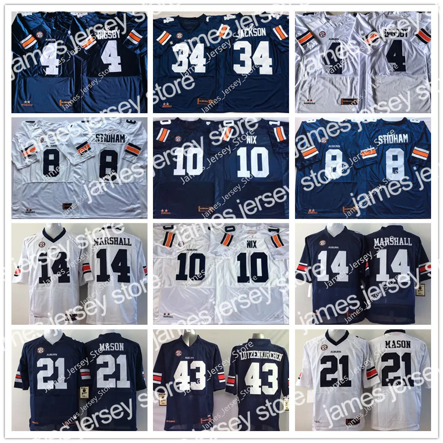 James 34 Bo Jackson Jersey 2 Cameron Newton 4 Tank Bigsby 8 Jarrett Stidham 10 Bo Nix 14 Nick Marshall 21 Tre Mason 43 Philip Lutzenkirchen NCAA