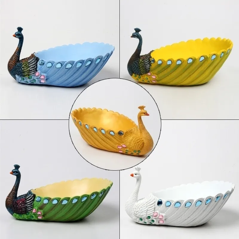 Pretty Pea Phoenix Flower Tub Large Peafowl Vasos Para Jardim Succulent Plant Bonsai Pot Flowerpot Planter Garden Decorative Y200709