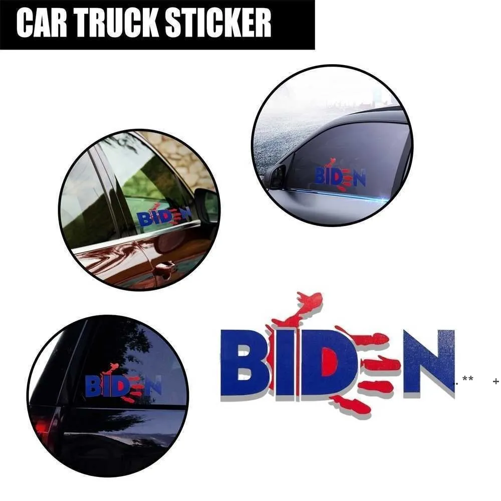 Mode sang main Joe Biden fenêtre verre décalcomanies décoratives Biden sang voiture autocollants muraux lettres étudiants valises pour enfants RRA