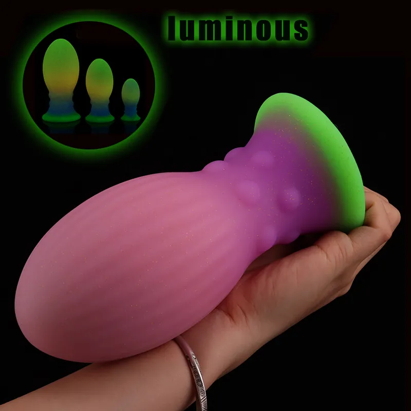 Dragon Egg Anal Plug, Luminous Massager, Colorful