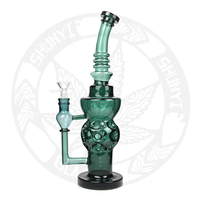 12 Pulgadas Glass Bong Hookah Rig Smoke Water Tips Tips Ligas Estilo De