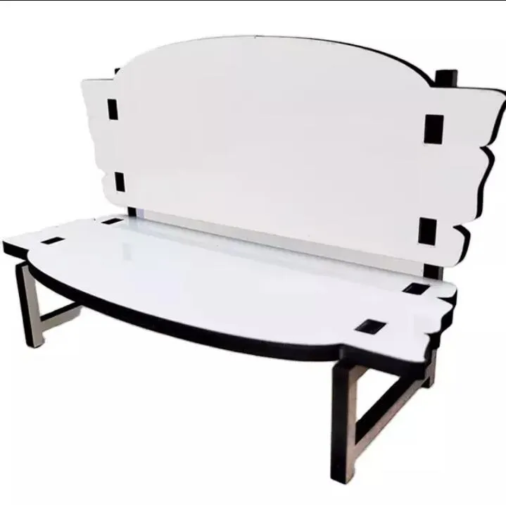 Sublimacja MDF Memorial Bench for Dekoracja spersonalizowana biała pusta blada twarda ławka nowa