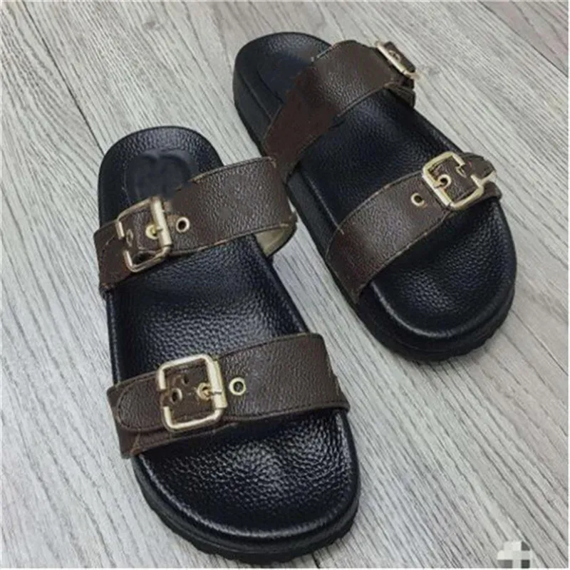 Mais novo designer de chinelos PASSAGEIRO Sandália de luxo bom BOM DIA FLAT MULE senhora cavalheiros lona colorida letra anatômica couro sandálias deslizantes chinelo