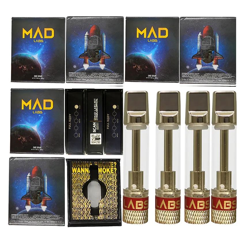 ₩2,092에서 Mad Labs vape 카트리지 포장 아토마 미저 두꺼운 오일 세라믹 코일 510 스레드 유리 탱크 빈