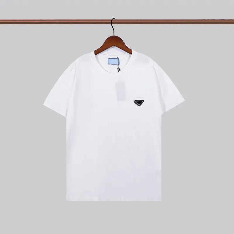 Designer de roupas masculinas de manga curta Tees Polos T-shirts masculinas Verão simples de algodão de alta qualidade Casual T-shirt de cor sólida Homens Moda Top