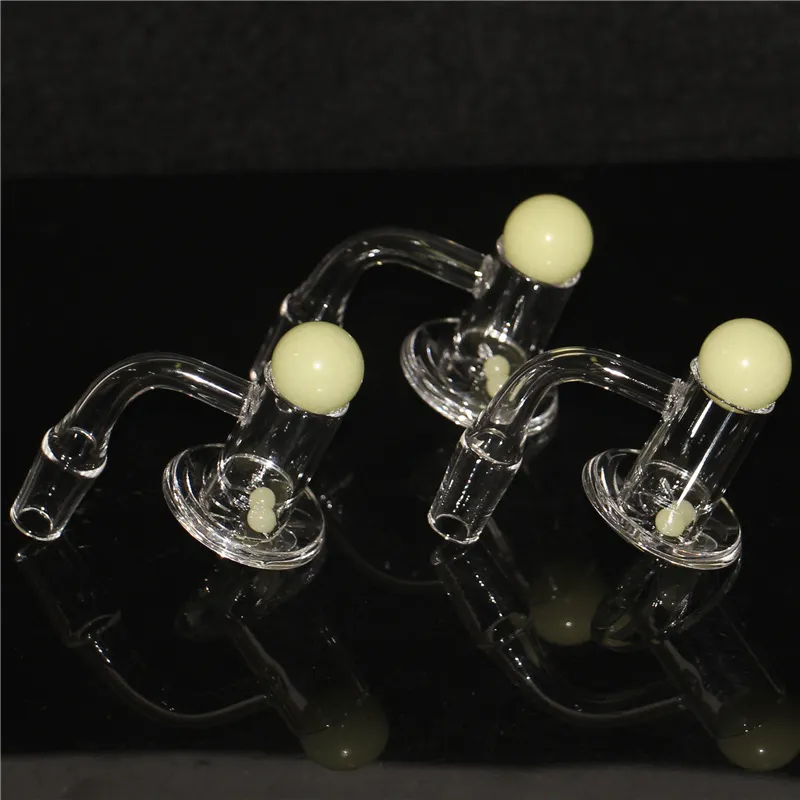 2 mm dikte roken 14 mm mannelijke kwarts banger dab nagels met gloed in de donkere glazen koolhydraten en TERP Pearl voor waterpijpbongs DAB OIL Rigs