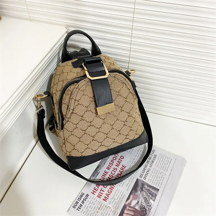 Classic women's Backpack Luxury Brand Totes lady fashion men handbags grils shoulder straps bags letter zipper plain Interior Compartment coin purse wallets