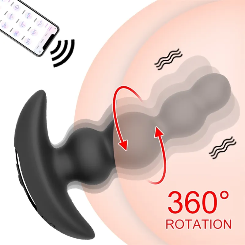 Massager zabawek seksu 360 wibratory anal prostaty dla mężczyzn aplikacja zdalne sterowanie dildo wibrator wtyczka masturbatorów zabawki