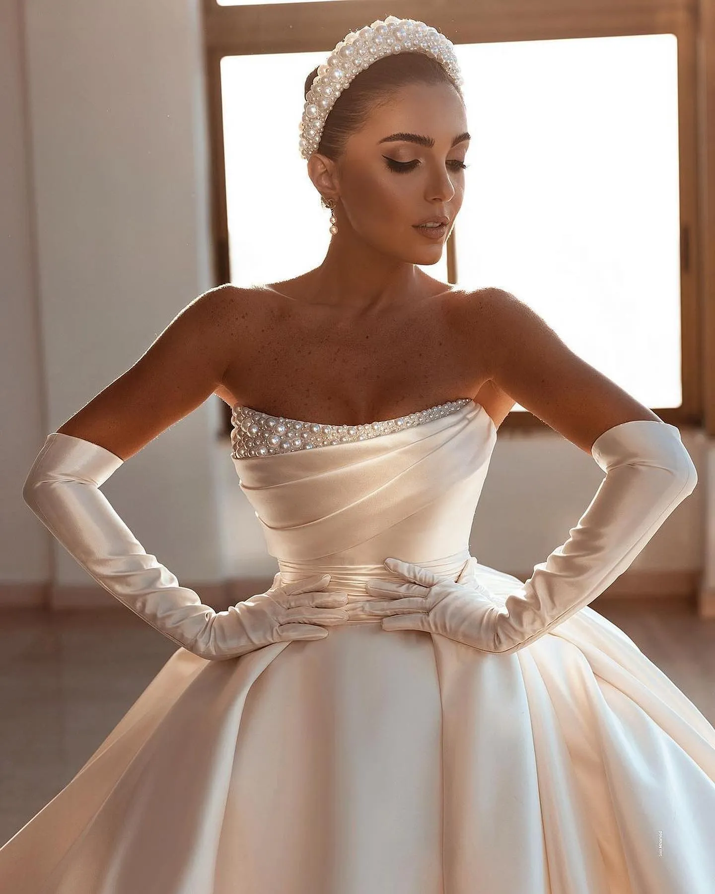 Illusion Backless A-Line Matte Satin Wedding Dress Bridal Gown – TulleLux  Bridal Crowns & Accessories