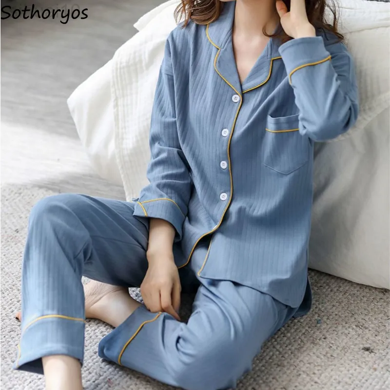 Frauen Langarm Pyjama Sets Casual Frühling Herbst Tägliche Nachtwäsche V-ausschnitt Gedruckt Hohe Qualität Weiche Hause Lounge Nacht Anzüge chic L220803