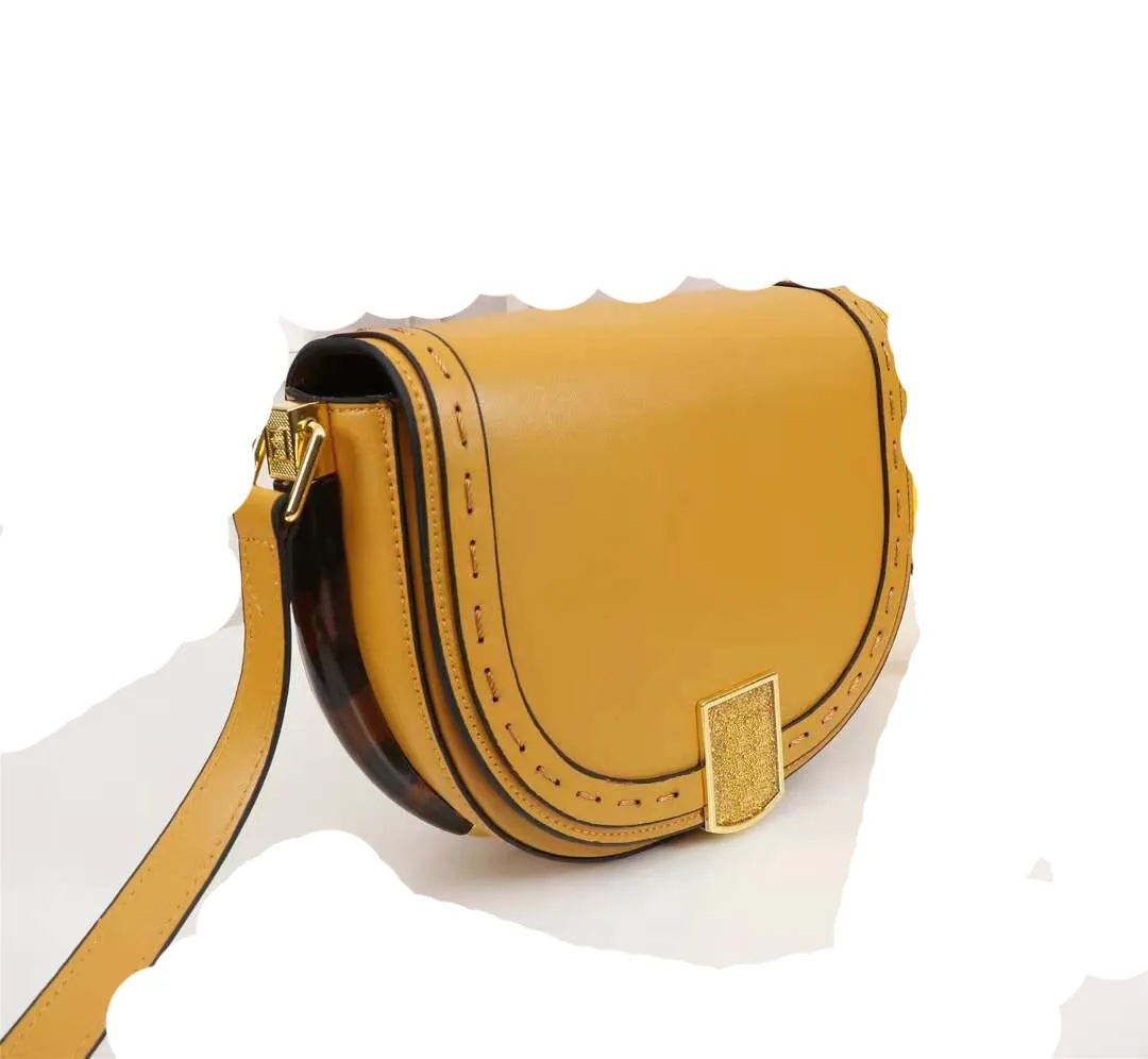 Bolsos de lujo de diseño Vintage Moonlight Saddle Bag New One Hombro Diagonal Bolsos 3 colores