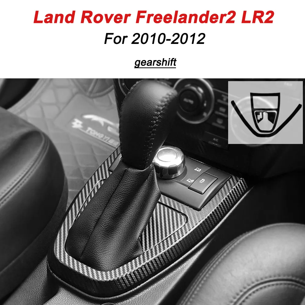 För Land Rover Freelander 2 LR2 Interiör Central kontrollpanel Dörrhandtag Kolfiberklistermärken Dekaler Bil Styling Accessorie