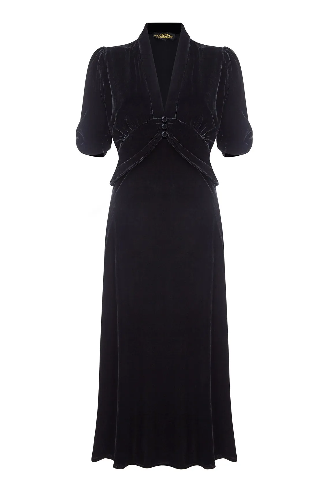 strapless open back dress Margarita Navy Blue Velvet Jacket Dress – Sandhya Garg